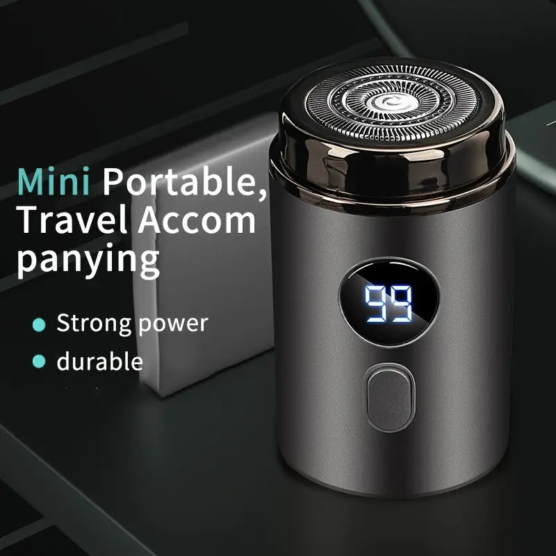 🪒 PROMO FLASH 50% ! ⚡ Rasoir Électrique Mini Portable – 15 Lames Turbo Inox, 7200 tr/min, Double Anneau 3D, Usage Sec/Humide, Recharge USB, Autonomie 60min ✨
