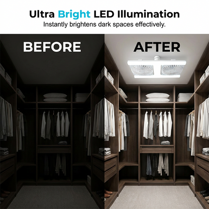 📢📢50 % DE RÉDUCTION !! ⏰Ventilateur de plafond à double tête avec lumière LED – design moderne avec télécommande pour salon et chambre