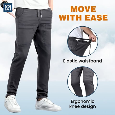 Pantaloni Multifunzionali– Pantaloni Cargo Elasticizzati con Multi-Tasca
