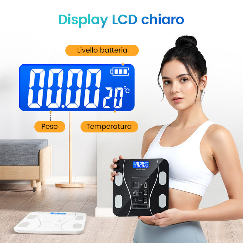 🏅🔥 Ultimo giorno di vendita 50% di sconto 🔥 Peso e grasso corporeo Scala digitale intelligente 🏃 ‍