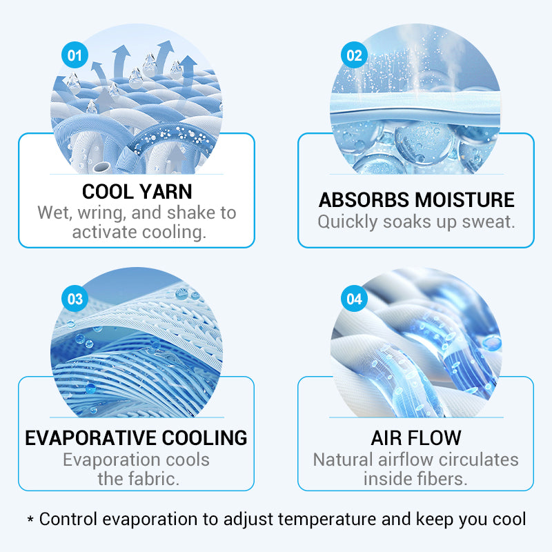🔥Offre spéciale été ! 1 acheté = 1 offert !⚡Plus de 50 000 vendus !❄️Serviette rafraîchissante anti-transpiration à utiliser partout et à tout moment ! Réutilisable, douce, absorbante et rafraîchissante.