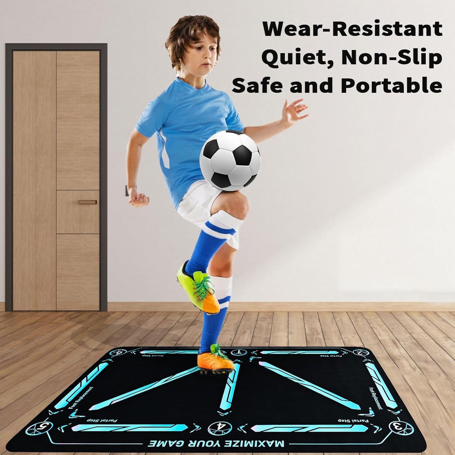 🔥⚽ Soccer Training Mat per tutti i livelli, antiscivolo e silenzioso