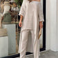 Abito Casual alla Moda Monocolore in Lino per Donna