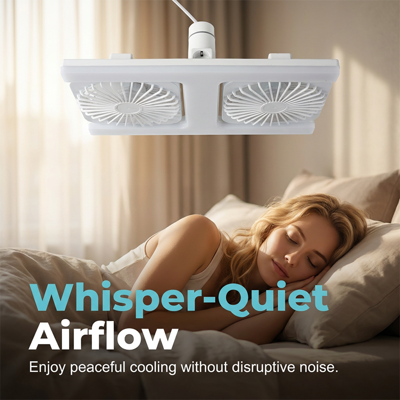 📢📢50 % DE RÉDUCTION !! ⏰Ventilateur de plafond à double tête avec lumière LED – design moderne avec télécommande pour salon et chambre