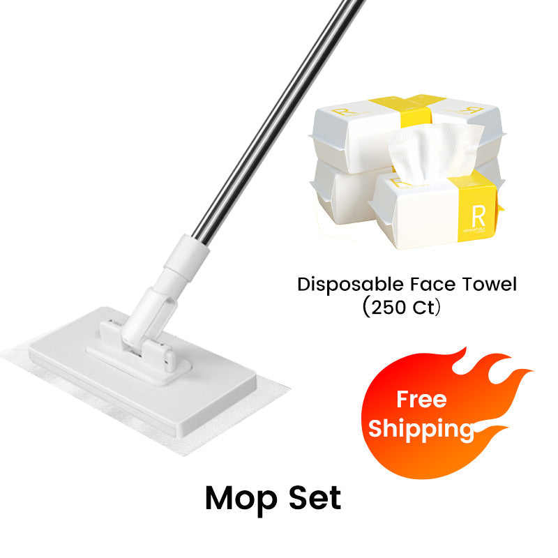 🧹 Serpillère Réutilisable – Pince Biomimétique Auto-Serrante, Manche Télescopique 100 cm, Rotation 360° & Écologique (Multi-Surfaces) !