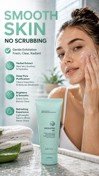 🏆 Offre spéciale du dernier jour : 9,99 € ! 🔥 2 achetés, le 3e offert 🎁 Gel exfoliant éclaircissant aux extraits de plante – Formule douce végétale, exfoliation efficace & soin unifiant pour la peau 🧴