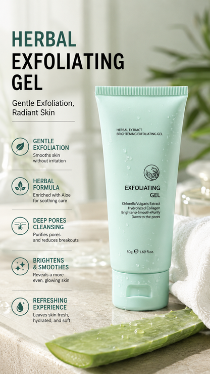 🏆 Offre spéciale du dernier jour : 9,99 € ! 🔥 2 achetés, le 3e offert 🎁 Gel exfoliant éclaircissant aux extraits de plante – Formule douce végétale, exfoliation efficace & soin unifiant pour la peau 🧴