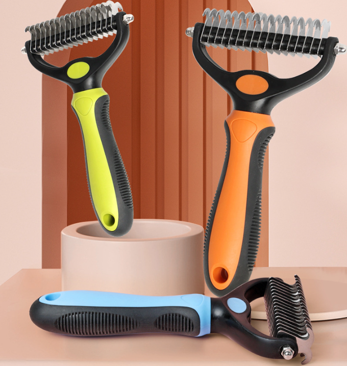 💐50% DE RÉDUCTION🐩Peigne démêlage pour chiens/chats – Poils longs & courts efficace 🌀