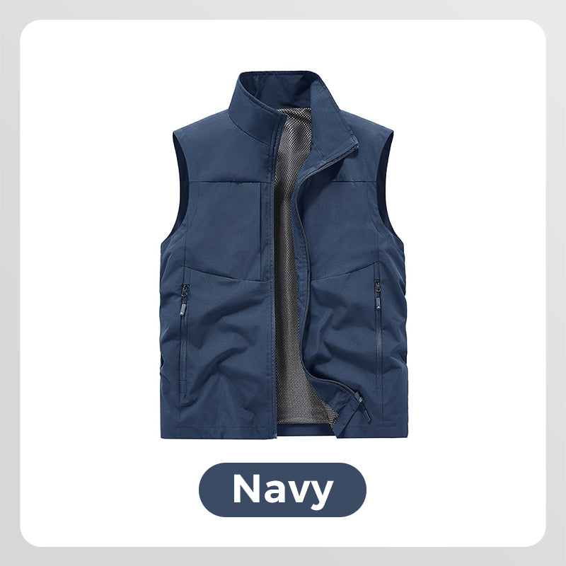 Gilet multiuso impermeabile da uomo per esterni