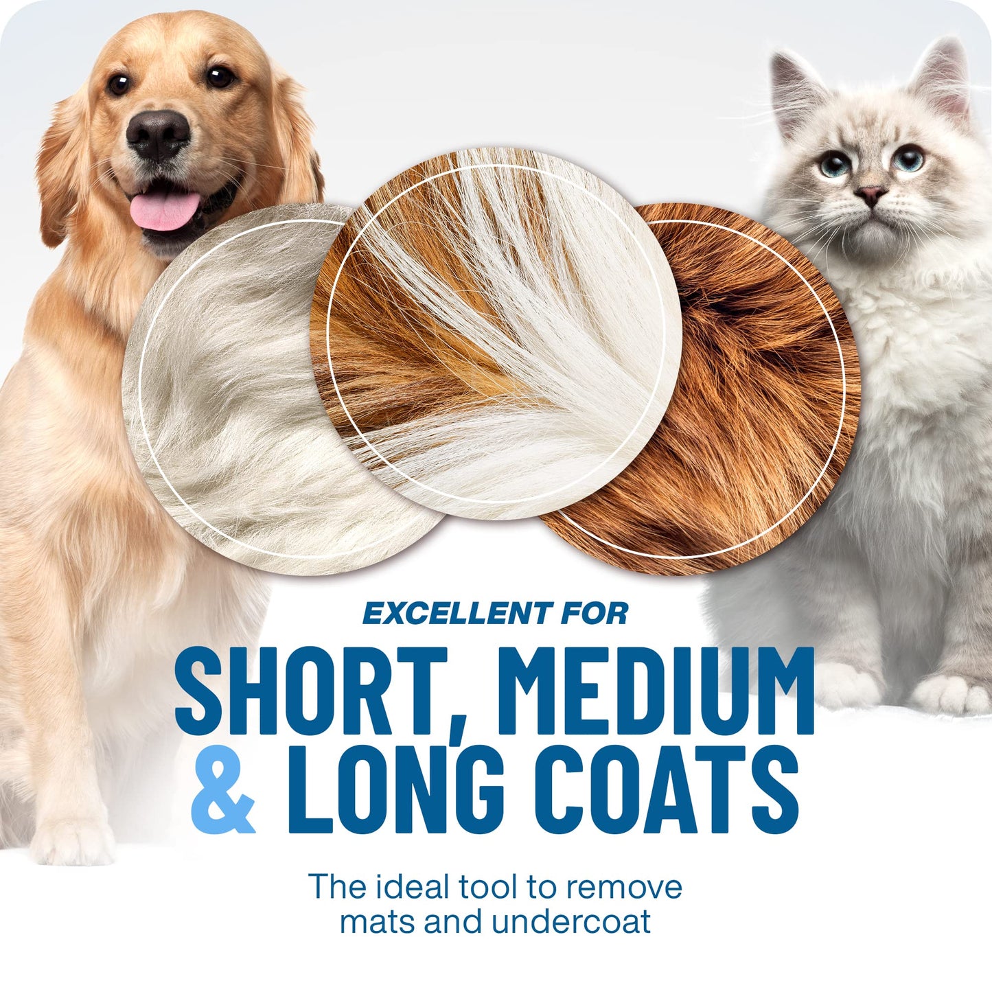 💐50% DE RÉDUCTION🐩Peigne démêlage pour chiens/chats – Poils longs & courts efficace 🌀