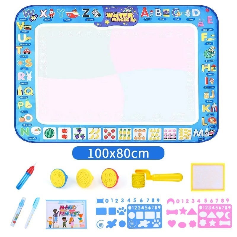 🎁Water Doodle Mat, Aqua Painting Drawing Mat Mess Free Learning Toy Mat