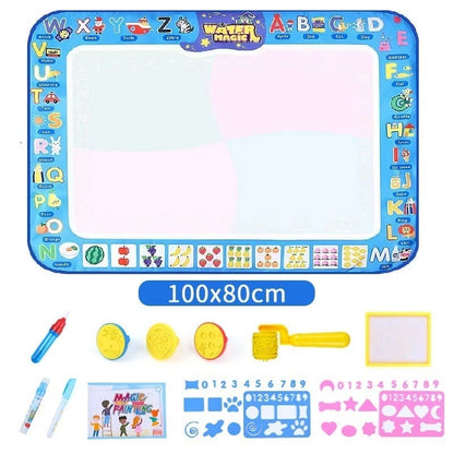 🎁Water Doodle Mat, Aqua Painting Drawing Mat Mess Free Learning Toy Mat