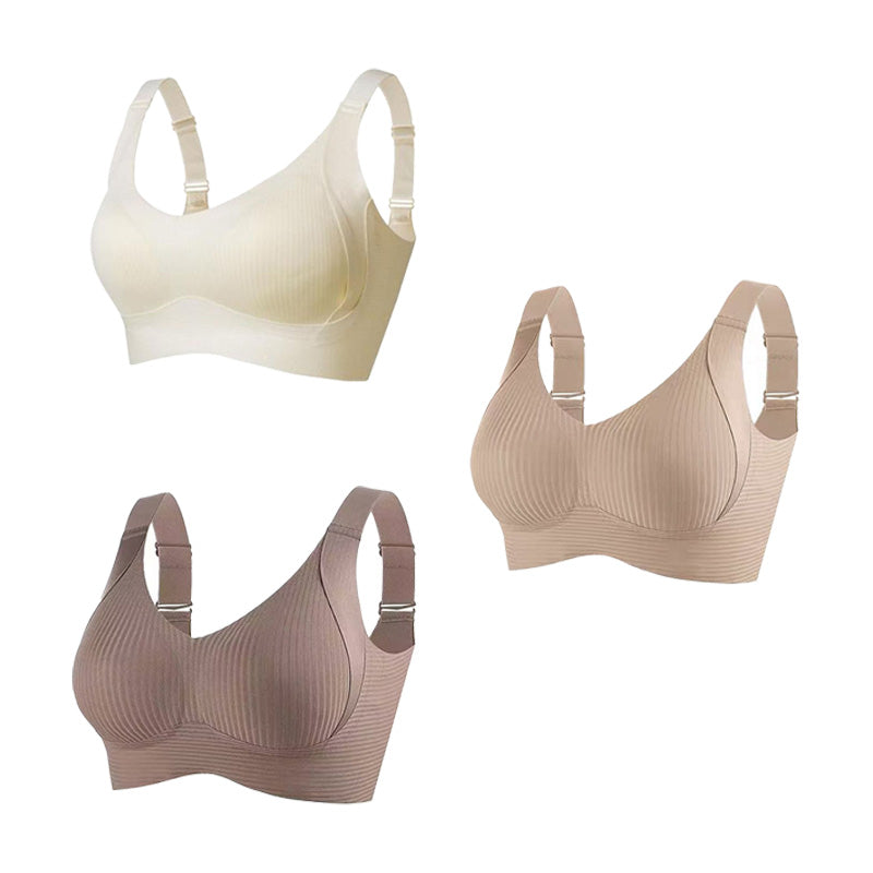 🎁Acquistane 1 e ricevi 3 confezioni💕Reggiseno push-up a costine da donna, regolabile e senza ferrett