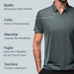 T-shirt da Uomo Casual Traspirante e Antipiega con Colletto a Revers