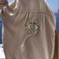 Camicia casual con  paillette e perline