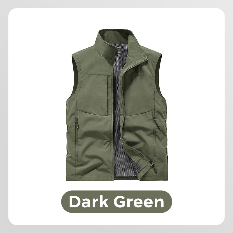 Gilet multiuso impermeabile da uomo per esterni
