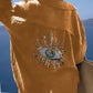 Camicia casual con  paillette e perline