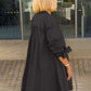 Giacca camicia da donna lunga in cotone tinta unita