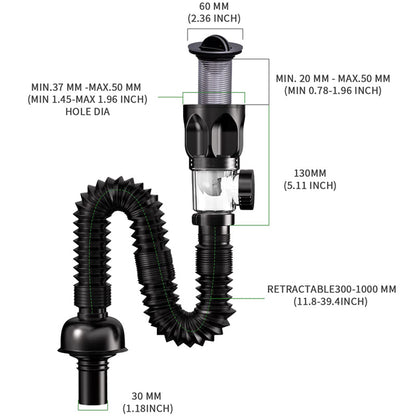 Tubo di scarico telescopico Antiodore