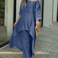 Abito Casual alla Moda Monocolore in Lino per Donna