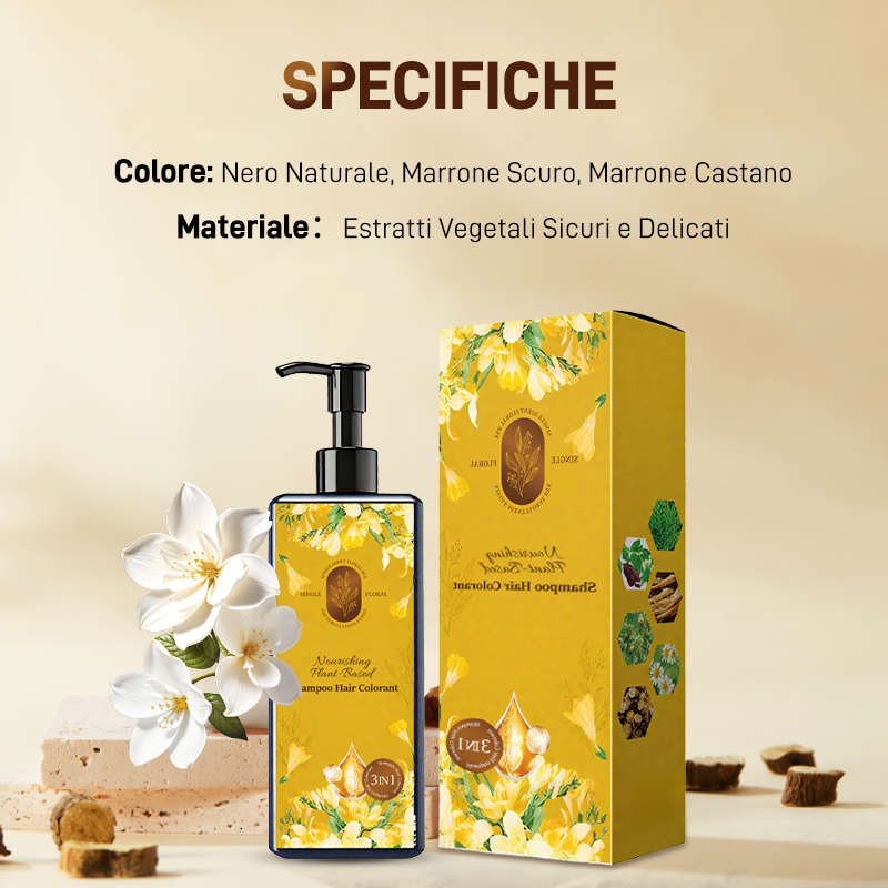 🔥 Hot Sale 2025 🔥 Colore Capelli Nutriente a Base Vegetale 🎁 Omaggio Spazzola!