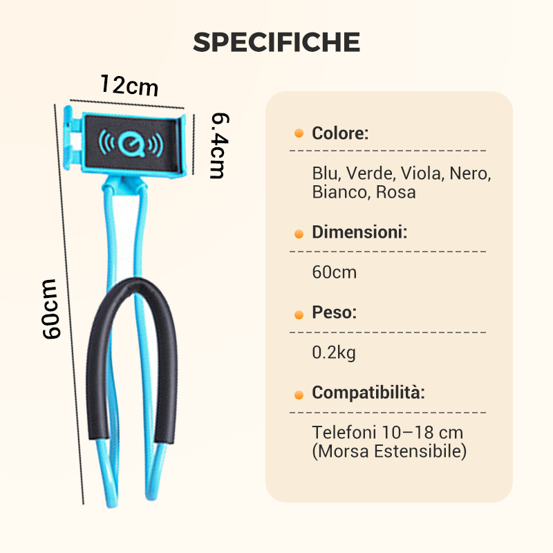 Supporto per Telefono da Collo Regolabile