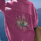 Camicia casual con  paillette e perline