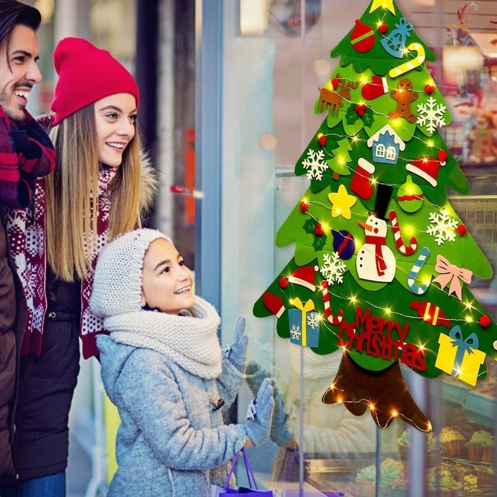 Set di Albero di Natale in Feltro Fai-da-Te