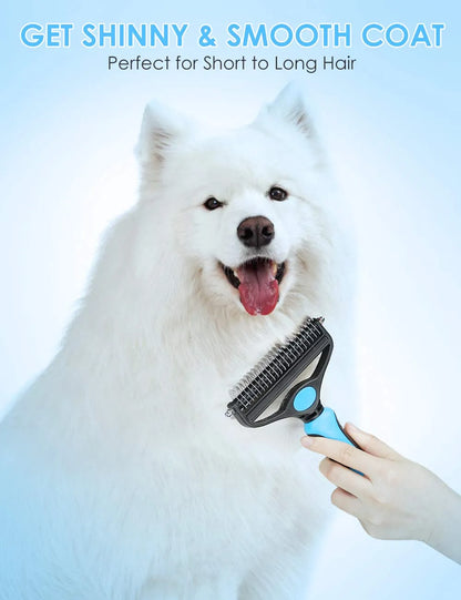💐50% DE RÉDUCTION🐩Peigne démêlage pour chiens/chats – Poils longs & courts efficace 🌀