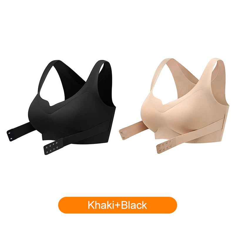 💕 Reggiseno donna accogliente senza cuciture con chiusura anteriore push up 🎁