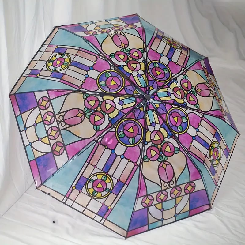 🔥Hot Sale 49% OFF -Vintage Stained Glass Automatic Umbrella