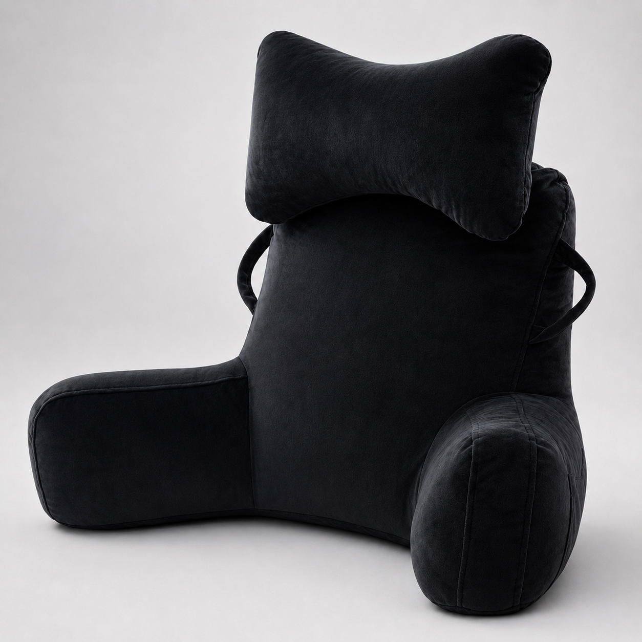 🛋️50 % DE RÉDUCTION EN CE MOMENT ! Oreiller multifonctionnel pour le dos, idéal pour la lecture au lit — Coussin de soutien lombaire en velours doux avec accoudoirs et poche latérale, parfait pour lire, jouer, travailler et regarder la télévision au li