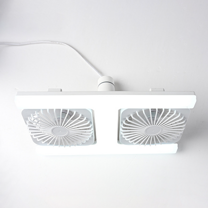 📢📢50 % DE RÉDUCTION !! ⏰Ventilateur de plafond à double tête avec lumière LED – design moderne avec télécommande pour salon et chambre