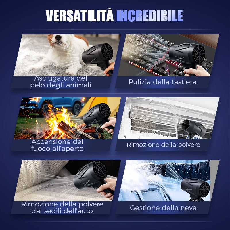 🌪️ Tempo limitato a metà prezzo - Ventilatore portatile Turbo Blower