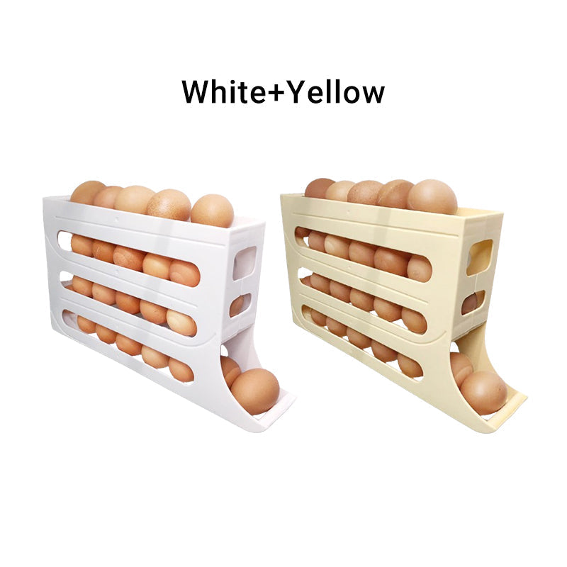 🏠️Kitchen Helper🌟Multi-function 4-layer Tilted Design Slide Egg Storage Box