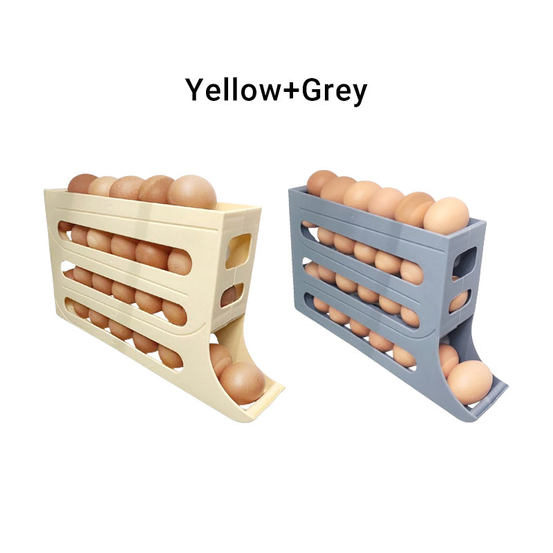 🏠️Kitchen Helper🌟Multi-function 4-layer Tilted Design Slide Egg Storage Box