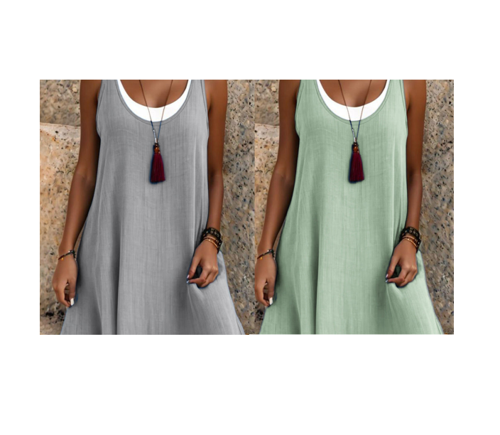 ⏰Dernier jour des soldes : 55 % de réduction 💃Robe débardeur deux pièces décontractée et ample sans manches pour femme