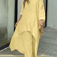 Abito Casual alla Moda Monocolore in Lino per Donna