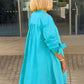 Giacca camicia da donna lunga in cotone tinta unita