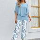 🔥ULTIMO GIORNO DI SALDI - SCONTO DEL 49%🔥 Completo pantaloni stampati e top girocollo da donna