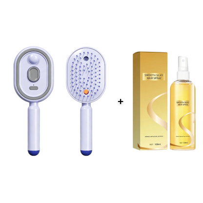 💆‍♀️ 50% DE RÉDUCTION ! 🎉 Brosse Électrique Cheveux – Spray Hydratant, Massage & Lissant Instantané ✨📦