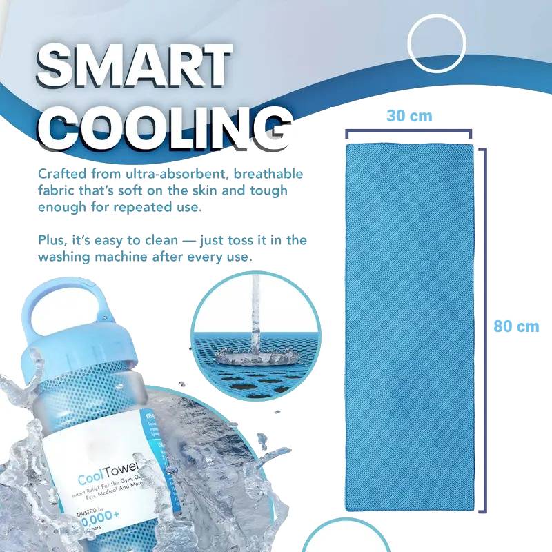 🔥Offre spéciale été ! 1 acheté = 1 offert !⚡Plus de 50 000 vendus !❄️Serviette rafraîchissante anti-transpiration à utiliser partout et à tout moment ! Réutilisable, douce, absorbante et rafraîchissante.