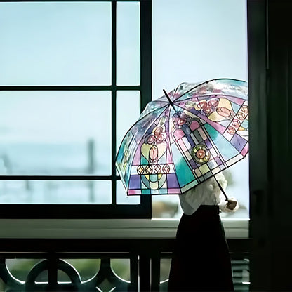 🔥Hot Sale 49% OFF -Vintage Stained Glass Automatic Umbrella