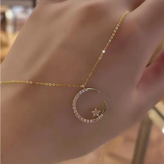 💕Bright Night: Collana Stella Di Luna🌙