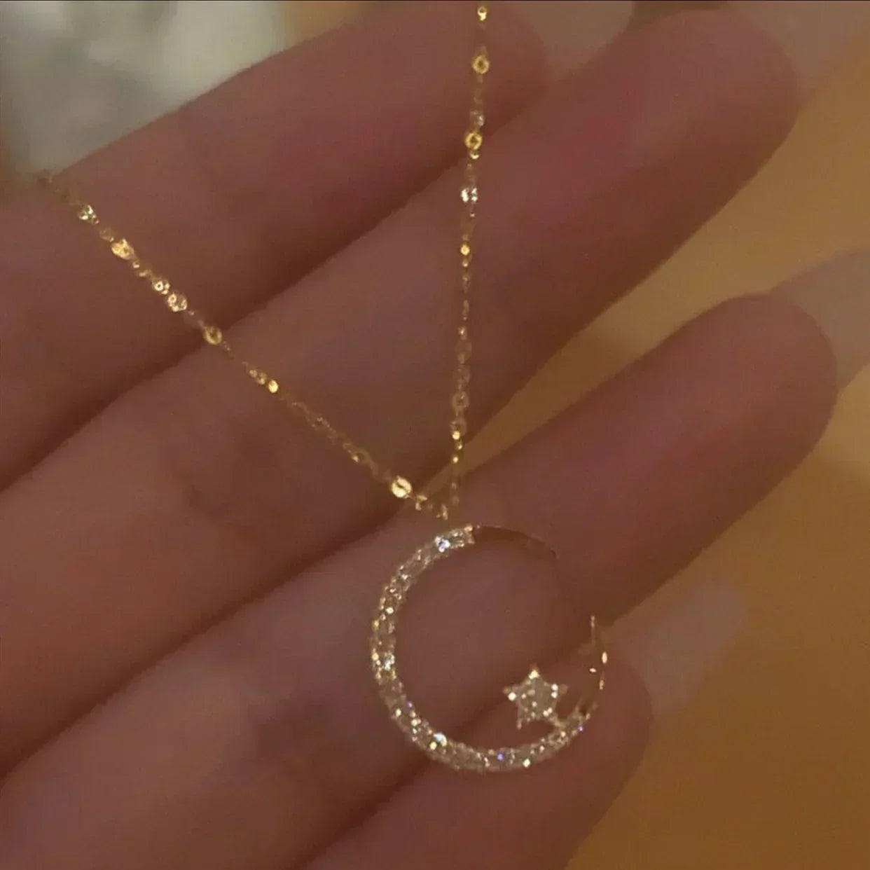 💕Bright Night: Collana Stella Di Luna🌙
