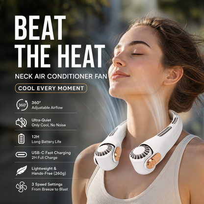 🥳💨 50 % DE RÉDUCTION ! ❄️ Ventilateur de climatisation pour la nuque – Un rafraîchissement personnel ultra-silencieux pour l'ét😎🌬️