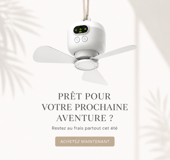 🏭 Direct usine 🚀 Livraison à domicile💨Ventilateur de plafond portable 2-en-1 (avec éclairage LED)