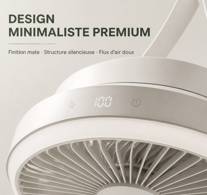 🏭 Direct usine 🚀 Livraison à domicile💨Ventilateur de plafond portable 2-en-1 (avec éclairage LED)