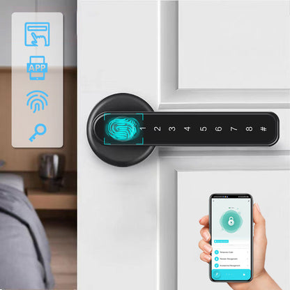 ✅Spedizione gratuita✈Impronta digitale Smart Door Lock Handle con controllo Bluetooth APP