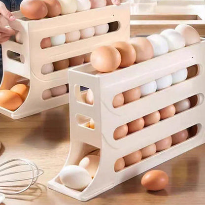 🏠️Kitchen Helper🌟Multi-function 4-layer Tilted Design Slide Egg Storage Box